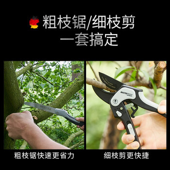 麦思德德国修枝剪刀果树花剪园艺树枝园林工具家用双档棘轮剪子修枝剪