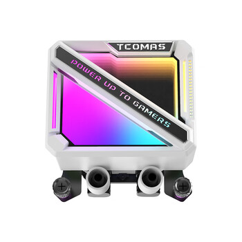 TCOMAS钛钽SJ-A090 360白色 一体式CPU水冷散热器 大冷头加厚冷排风扇ARGB光效 支持intel/AMD