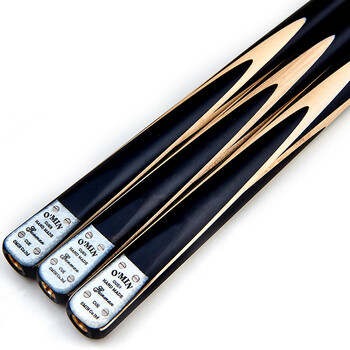 奥秘枪手台球杆斯诺克球杆小头黑8中式八球黑八16彩中头桌球杆9.5mm