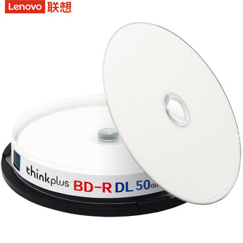 联想（Lenovo）BD-R DL 蓝光空白光盘/刻录盘 1-6速50GB 台产档案系列 桶装10片 可打印