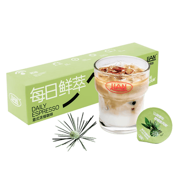 连咖啡每日鲜萃 意式浓缩速溶黑咖啡茶咖山间雪松碧螺春风味 7颗*2g