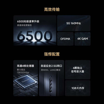 小米（MI）路由器BE6500 Pro WiFi7【小米MixFlip2上网搭档】中枢网关 2.5G网口 高通4核处理器 家用路由器