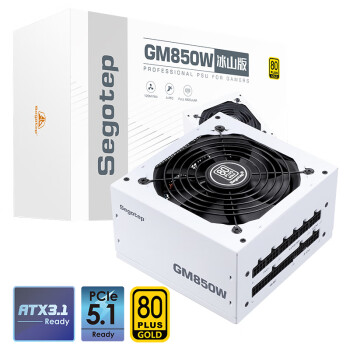 鑫谷（segotep）GM850W ATX3.1金牌全模组冰山版电源（12V-2X6支持5070Ti/5060Ti显卡/白色台式电脑主机箱电源）