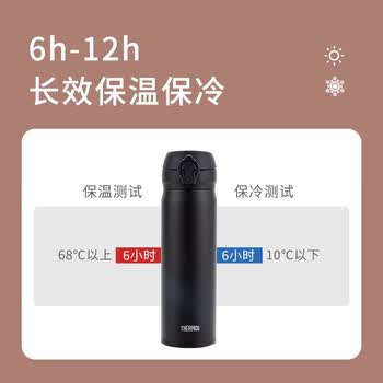 膳魔师 保温杯男女高颜值水杯不锈钢泡茶杯 JNL-502黑色500ml