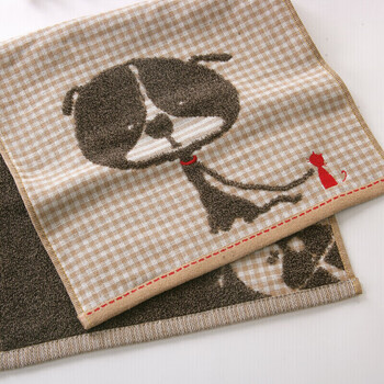 金号A类儿童毛巾纯棉100%洗脸小毛巾洗脸帕双层彩棉提缎绣2条