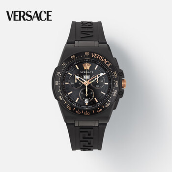 范思哲versace23年新品瑞士名牌时尚手表男个性潮流45mm石英机芯ve7h