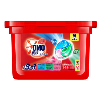 奥妙（OMO） 清新桉树洗衣凝珠231G抑菌去渍+洗衣凝珠4颗