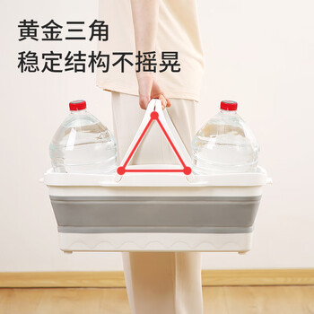 美丽雅可折叠拖把清洗桶57cm口径长方形胶棉平板大号清洁墩布拖布拖把盆