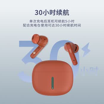 左柚小锦鲤真无线蓝牙耳机降噪入耳式12mm大扬声器高音质跑步骑行通话主动降噪 椰子灰