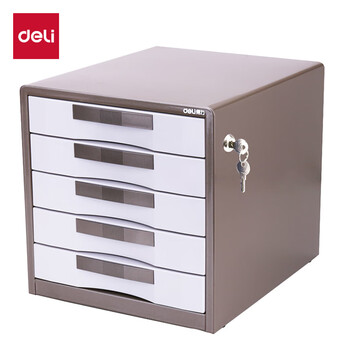 得力(deli)5层带锁手拉办公桌书桌桌面收纳盒文件柜收纳柜抽屉式储物柜资料柜带索引标签试卷学科分类灰色 得力(deli)5层带锁手拉办公桌书桌桌面收纳盒文件柜收纳柜抽屉式储物柜资料柜带索引标签试卷学科分类灰色