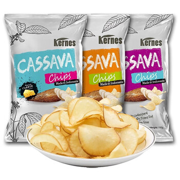 eoagx印尼进口kernes克恩兹木薯片大袋装山药薄片脆薯片办公室休闲