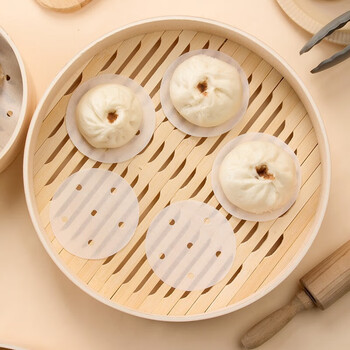 茶花 蒸笼纸10cm*150张 包子垫纸蒸馒头纸蒸包子不粘屉布硅油蒸屉纸*