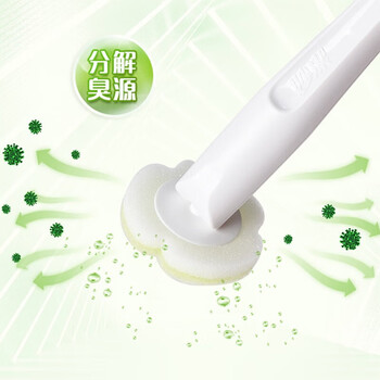 妙洁 家庭必备 安全抑菌7片替换装配方新升级一次性马桶刷替换头7个