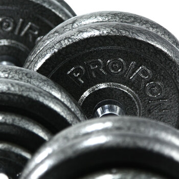 PROIRON普力艾杠铃哑铃男配重片铸铁家用续重举重片孔径2.5厘米2.5公斤*4