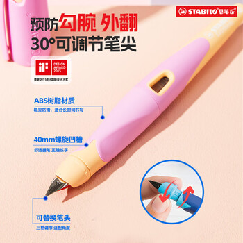思笔乐（STABILO）【开学必备】钢笔笔尖扭扭乐钢笔原装可替换尖0.38mmEF尖进口调节器学生专用EF尖蓝色单个装