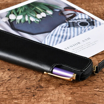 仲林(Nakabayashi)PU皮面简约笔袋 学生中高大学生办公文具袋小巧创意笔盒 橘色 MY-PCN-001OR 仲林(Nakabayashi)PU皮面简约笔袋 学生中高大学生办公文具袋小巧创意笔盒 橘色 MY-PCN-001OR