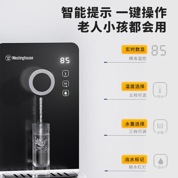 Westinghouse西屋 即热式饮水机 家用迷你小型台式饮水机速热开水机桌面茶吧台饮茶机T321 流沙金 即热型