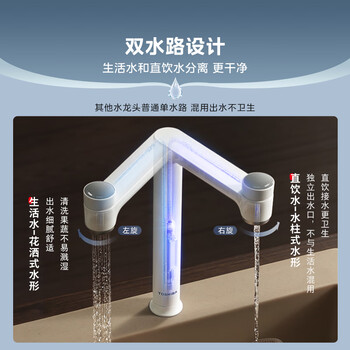 东芝（TOSHIBA）大白梨净水器  0阻垢剂 双管UV杀菌 家用厨下式1000G  母婴认证 6年RO反渗透直饮TSC1000