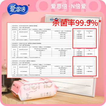 爱恩倍湿厕纸80片*6包女性孕妇专用纯水男士可擦屁屁私处湿巾家庭实惠装