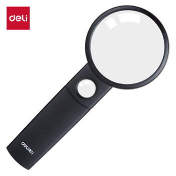 得力(deli)70mm手持高清阅读放大镜(带辅助放大镜) 得力(deli)70mm手持高清阅读放大镜(带辅助放大镜)