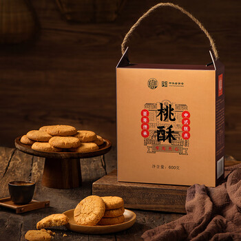 稻香村DXC 特色糕点 休闲点心 零食饼干 中华老字号 枣泥夹心桃酥600g