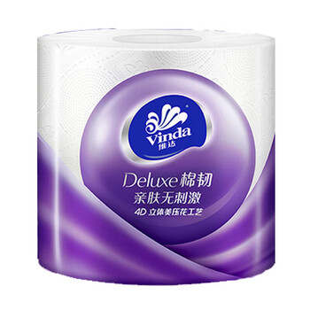 维达（Vinda） 棉韧立体美卷纸卫生纸 亲肤无刺激4层加厚110g*36卷/3提 V4669