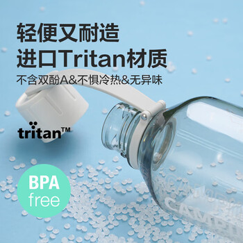 乐扣乐扣（LOCK&LOCK）户外运动水杯Tritan男女学生塑料杯子600ML绿色ABF689GRN