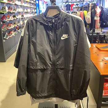 nike耐克女子春季轻薄梭织冲锋衣防晒防风跑步运动夹克外套aj2983