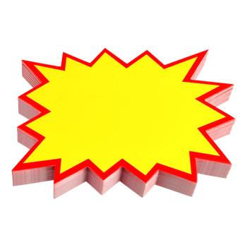 TaTanice 爆炸贴 爆炸签 价格标签促销标签价格牌 空白款-小号 100张 送笔