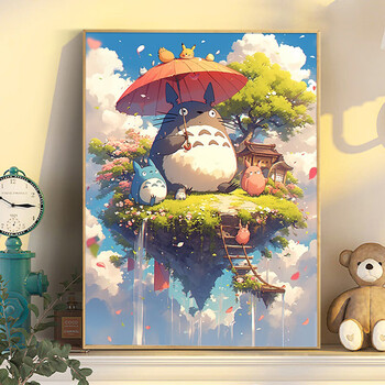 油彩画 龙猫数字油画品牌及商品- 京东