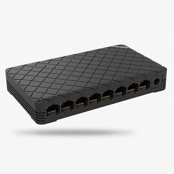锐捷8口百兆交换机 RG-ES08 八口企业级塑壳非网管 桌面型交换器分流器 办公家用宿舍即插即用分线器