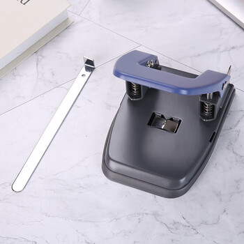 晨光（M&G）中号30页打孔器便携式双孔打孔机孔径7mm/孔距80mm带标尺蓝色单个装ABS92648