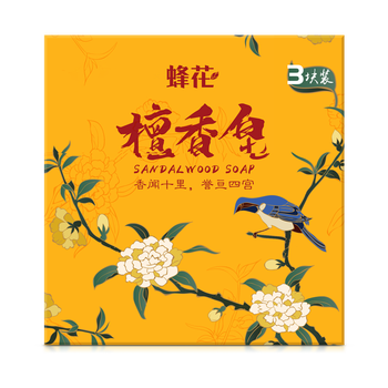 蜂花 故宫文创-蜂花檀香皂 木质香氛香闻十里誉亘四宫 105g*3块/组