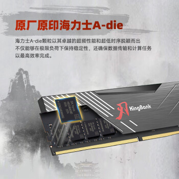 金百达（KINGBANK）32GB(16GBX2)套装 DDR5 6800 台式机内存条海力士A-die颗粒 黑刃无灯 C34 Deepseek硬件