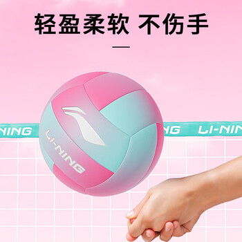李宁排球5号中考比赛学生专用排球成人儿童男女硬排软皮训练专用排球