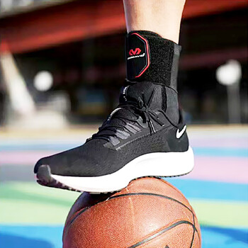 迈克达威（McDavid）195 护踝运动扭伤防护护脚踝崴脚男女专业篮球健身护具 黑色 XS码