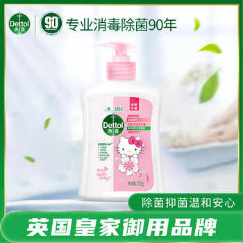 滴露 抑菌洗手液 滋润倍护250g HelloKitty限定版 儿童消毒家用温和