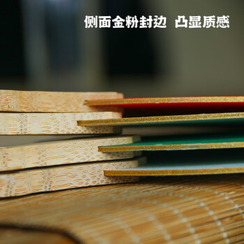 一海堂 文化漆扇团扇子空白手工diy中国古风扇面宣纸加厚绘画儿童用创作书法扇 迷你空白圆形团扇-鎏金红色