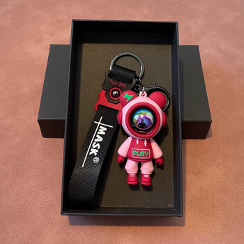 绿野客闪电发货奢侈品钥匙扣潮流闪电小熊钥匙扣男女士立体公仔情侣