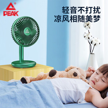 PEAKUSB小风扇迷你充电usb便携床头风扇蓄电小台扇 墨绿