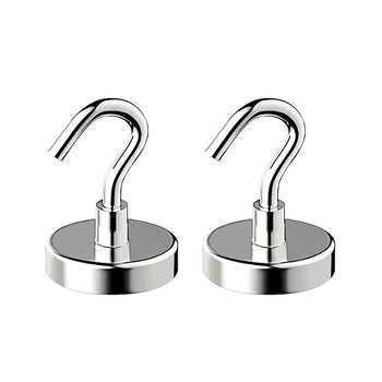 得印磁铁挂钩 强磁无痕挂钩3505钕铁硼强力磁性吸盘挂钩吸铁石 E16免打孔永磁磁钩粘钩5支装