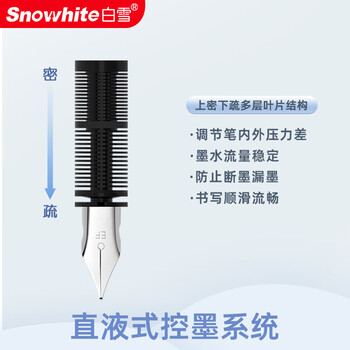 白雪(snowhite)直液式钢笔学生专用三年级练字免换墨囊EF尖速干不洇纸 FP33 黑色20支 白雪(snowhite)直液式钢笔学生专用三年级练字免换墨囊EF尖速干不洇纸 FP33 黑色20支