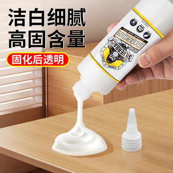 银背木工木头胶水 木材专用强力胶白乳胶粘合剂修复木家具实木地板桌子 400g/瓶