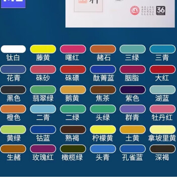 玉水湖国画颜料套装12色小学生入门水墨画工具用品儿童全套初学材料专业高级美术生专用 透明加高16件套