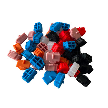 索厉 rj45网口防尘塞 RJ45防尘防潮网口 网口封口塞 可拆卸网口防尘塞 硅胶材质 粉色10个装 20592