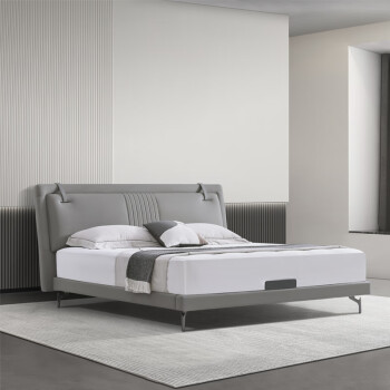 诚良集现代极简·雅致系列·CLJ-KJ-326PG·床+床垫组合 1.8米床+床垫