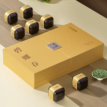西湖工夫碧螺春绿茶明前特级新茶叶礼盒装210g送长辈领导礼品送人