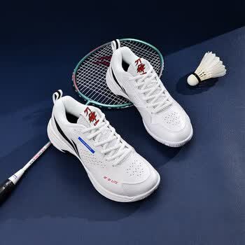 李宁（LI-NING）羽毛球鞋男女款刀锋LITE专业训练鞋 标准白 38 