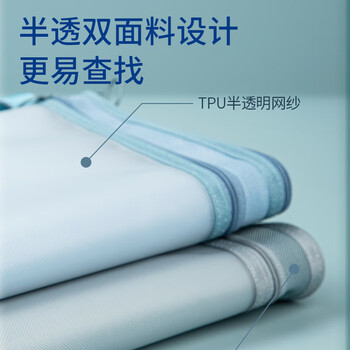 齐心（COMIX）3个装A4文件袋小学生科目分类袋双层拉链文具袋考试可手提作业科目TPU试卷凭证收纳袋补习袋DS-332