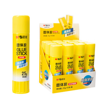 晨光(M&G)文具 25g高粘度PVP固体胶水 无甲醛快干耐用胶棒 高粘固体胶 办公用品 12支装 ASG971K3